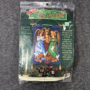 Vintage Dimensions Renaissance Angels Cross Stitch Banner Kit 18058 1994